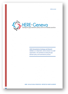 Report on the Working Meeting held on 15 June 2015 Geneva
